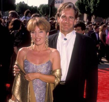 Krista Neumann and her husband, Scott Bakula arrived at the 42nd Annual Primetime Emmy Awards.