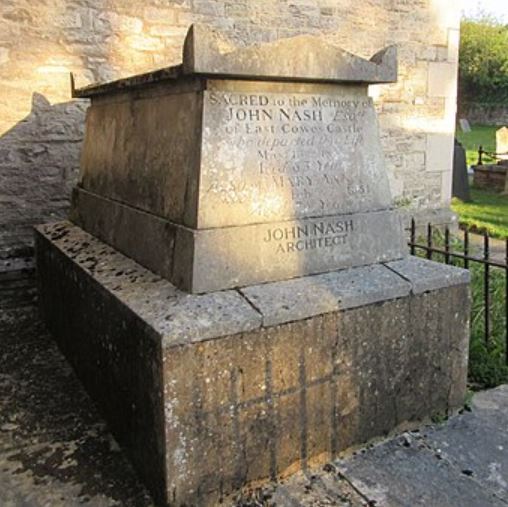 John Nash's tomb in St. James's churchyard East Cowes.