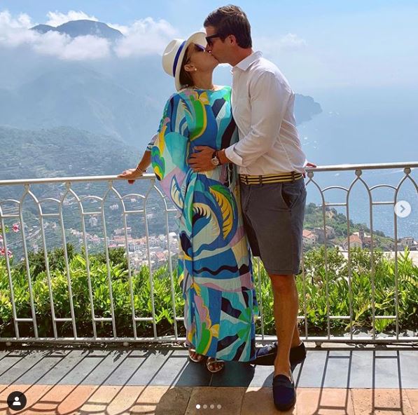 Love is in the air: Bethenny Frankel with her new boyfriend, Paul Bernon while enjoying their vacation in Italy.