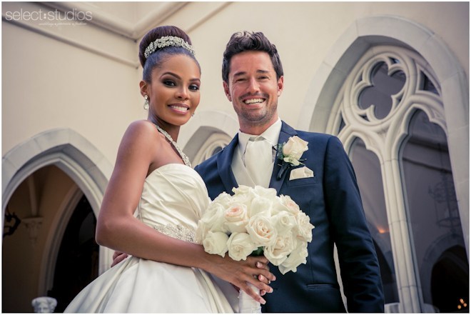 Max Sebrechts with Crystle Stewart in their wedding day