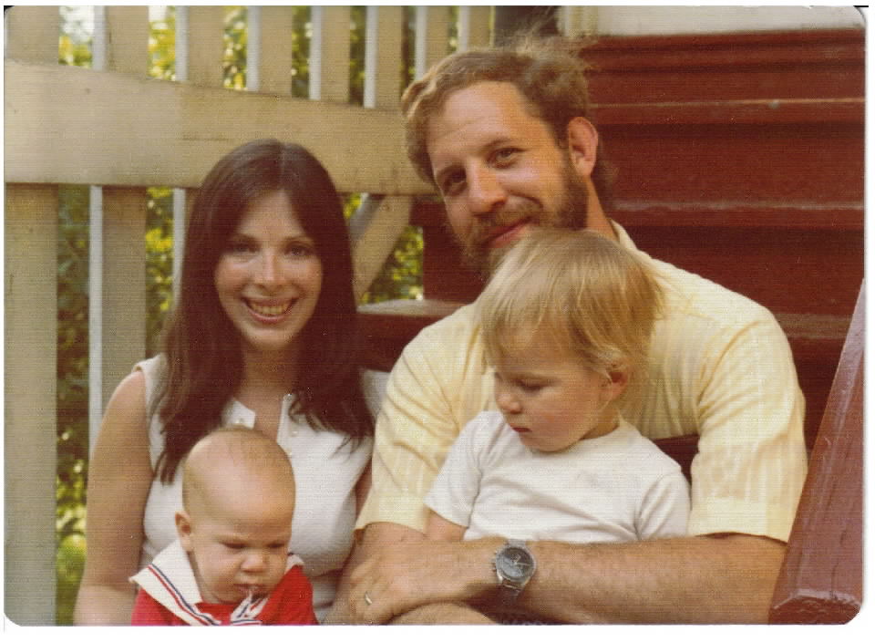 Lesley Vogel with her husband and children