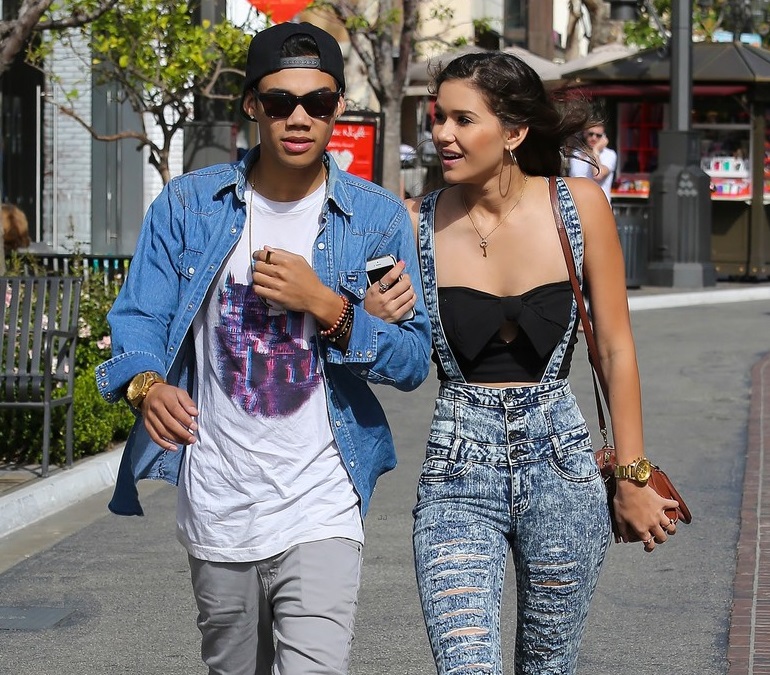 Roshon Fegan with his ex-girlfriend, Camia Marie