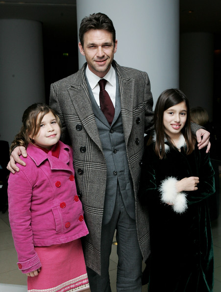 Dougray Scott with his twin children, Gabriel and Eden.