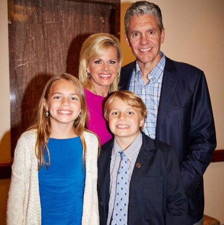 Casey Close with his wife, Gretchen Carlson, and their two kids.