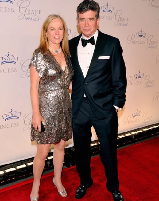 Jay McInerney and his wife, Anne Hearst arrived at the 30th anniversary Princess Grace awards gala at Cipriani 42nd Street on 22nd October 2012, in New York City.