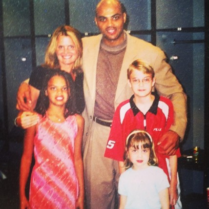 Charles Barkley and his wife, Maureen Blumhardt with their daughter and nephews.