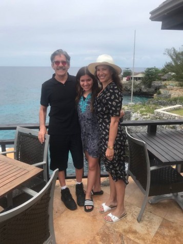 Erica Michelle Levy in a vacation in Jamaica with her husband and daughter.