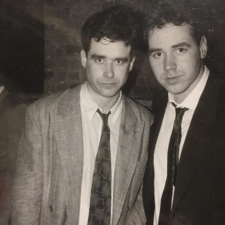 Photo of Jay McInerney with his friend Patrick McMullan when they were young.