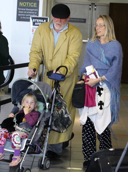 Nick with his current wife, Clytie Lane and their daughter