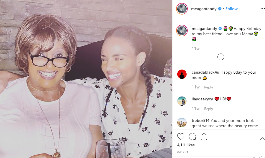 Meagan Tandy wished her mother on her birthday