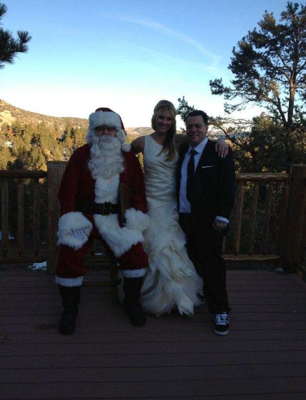 Ryan Friedlinghaus with his wife on their wedding day