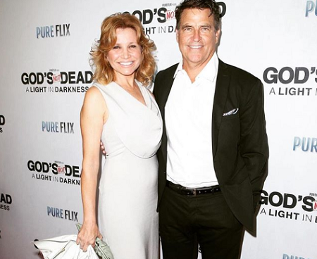 Gigi Rice with her spouse Ted McGinley at an event
