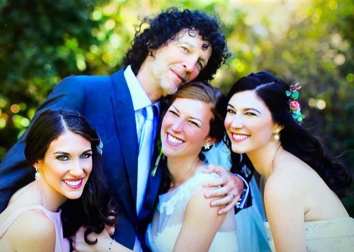 Howard Stern (second from left) with his three daughters.