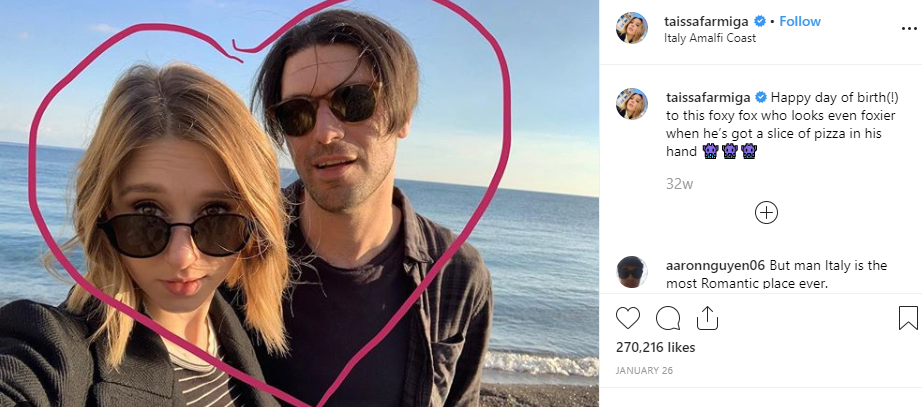 Taissa Farmiga wished her partner on his birthday