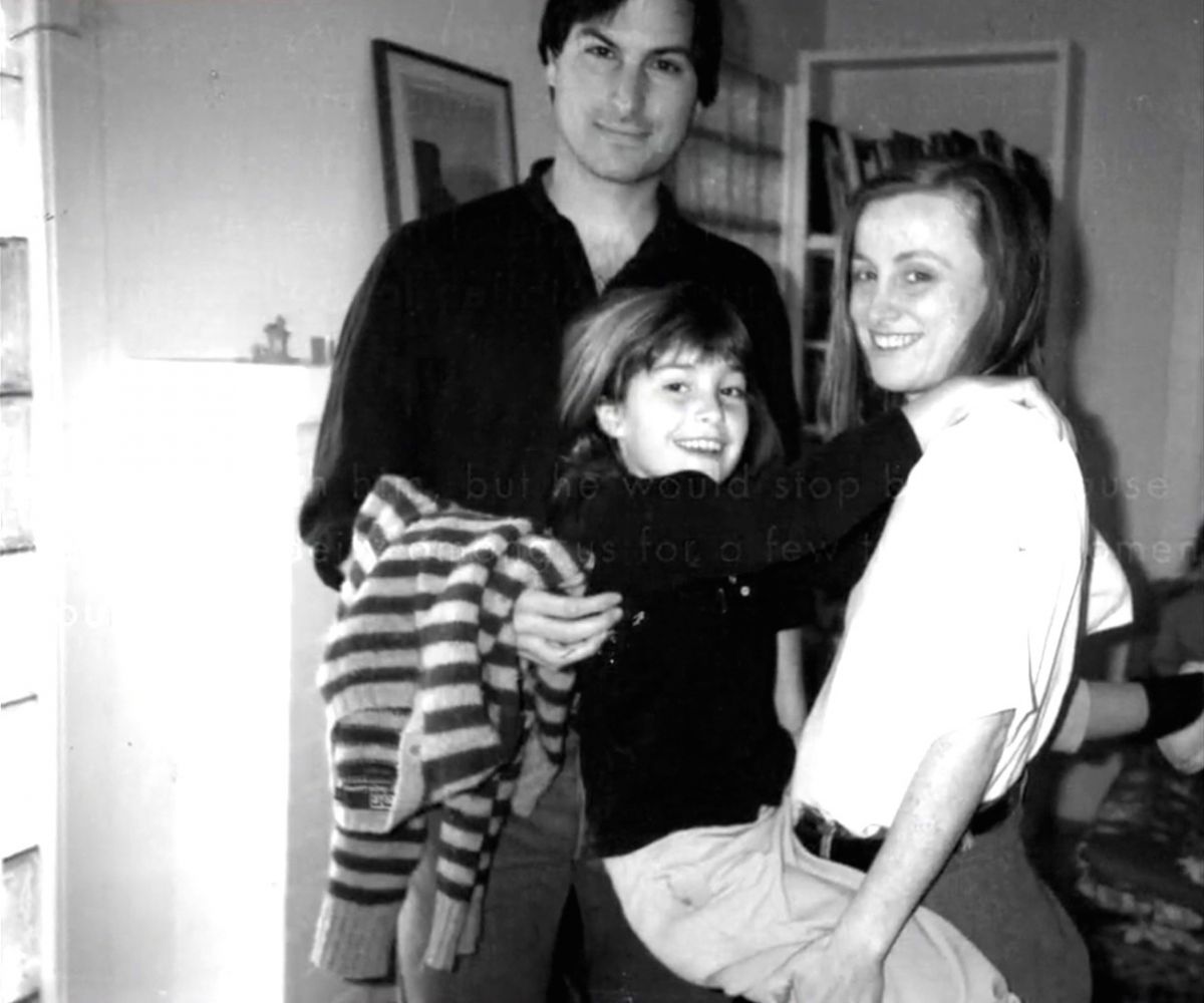 Lisa Brennan with her father Steve Jobs and his sister