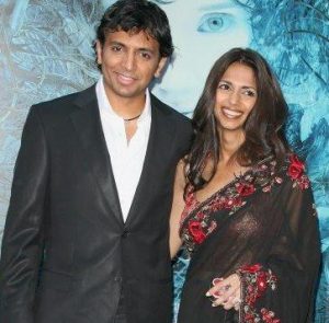 M. Night Shyamalan with his wife, Bhavna Vaswani