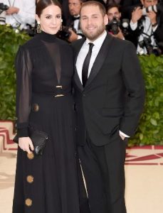 Sara Moonves on the red carpet with Jonah Hill at the Metropolitan Museum of Art in NY on 7 May 2018