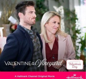 Tegan Moss and Marcus Rosner in the cover of the TV series, Valentine in the Vineyard