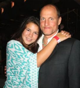 Woody Harrelson with his daughter, Denni Montana Harrelson