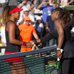 Naomi with her childhood idol Serena Williams