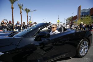 Ryan during an event Ceremony arriving in his car.