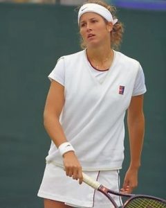 Mirka during her professional career as tennis player.