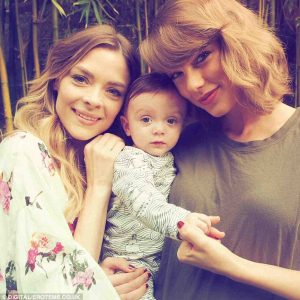 Jaime with Taylor swift who is godmother to her child James.