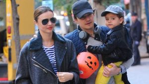 Flynn with his dad Orlando and mother Miranda.