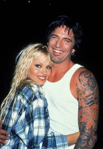 Pamela with her first husband Tommy Lee.