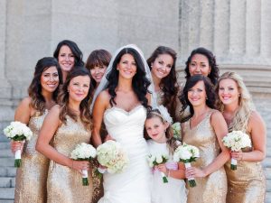 Ryan's wife Alanna with her families on her marriage day