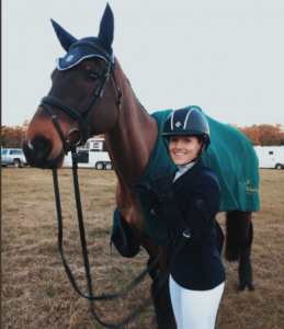 Savannah with her horse which was a gift from her dad.