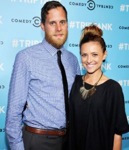 Christine Lakin with her husband, Brandon Breault