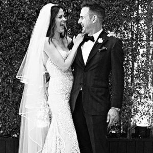 David Arquette and Christina McLarty on the day of their wedding in 2015