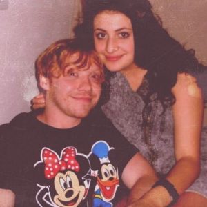 Georgia Groome with her partner, Rupert Grint