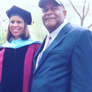 Holly Frazier with her father