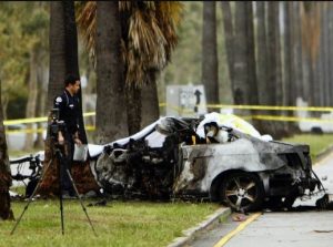 The car crash of Michael Hastings on 18 June 2013