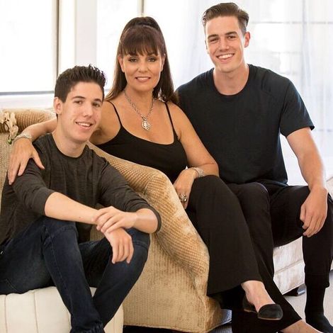 Brenda Cooper and her sons