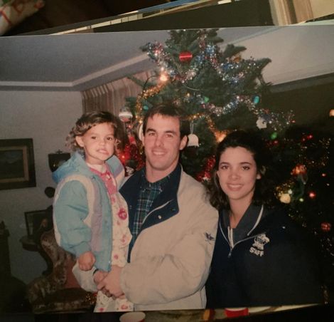 Denyse Tontz with her father and mother