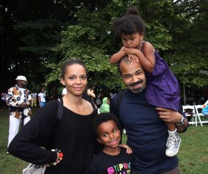Jeffrey with his wife and kids.