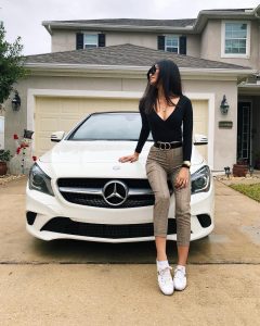 Kalya Kosuga and Mercedes Benz CLA,