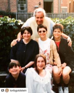 Lori Goldstein with her father and siblings