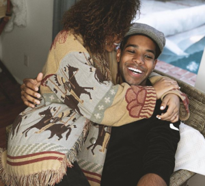 Rico Paris and his girlfriend Zoe Soul smiling