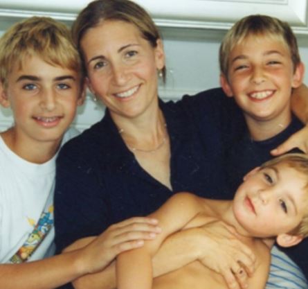 Bobbi Brown and her three sons