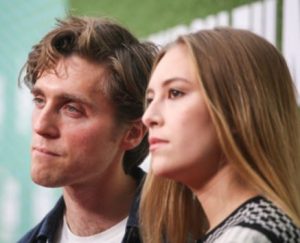 Jack Farthing with Hanako Footman at the premiere of Official Secrets