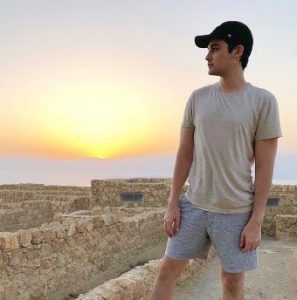 Lorenzo Doryon enjoying sunrise in Masada, Israel