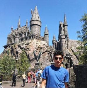 Lorenzo at the Universal Studios Hollywood