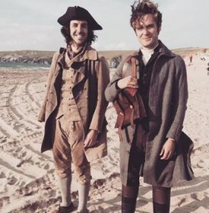 Luke shared a picture of the set of Poldark