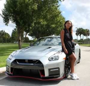 Naomi Osaka flaunting her new car, Nissan