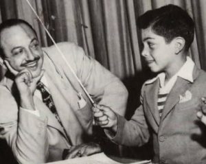 Noel Blanc in his childhood with his late father, Mel Blanc