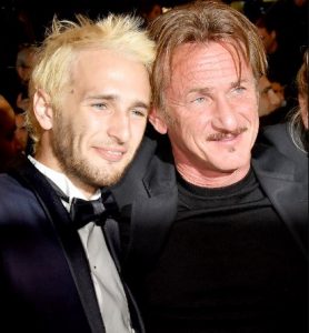 Sean Penn with his son, Hooper Jack during an event